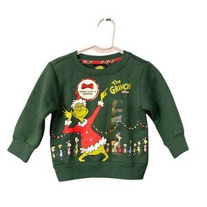 NWT Toddler the Grinch Fleece Sweatshirt - Dark Green 12M